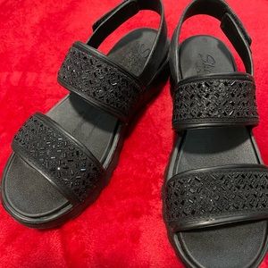 Skechers black sandals